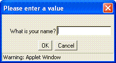 INPUT Dialog Box